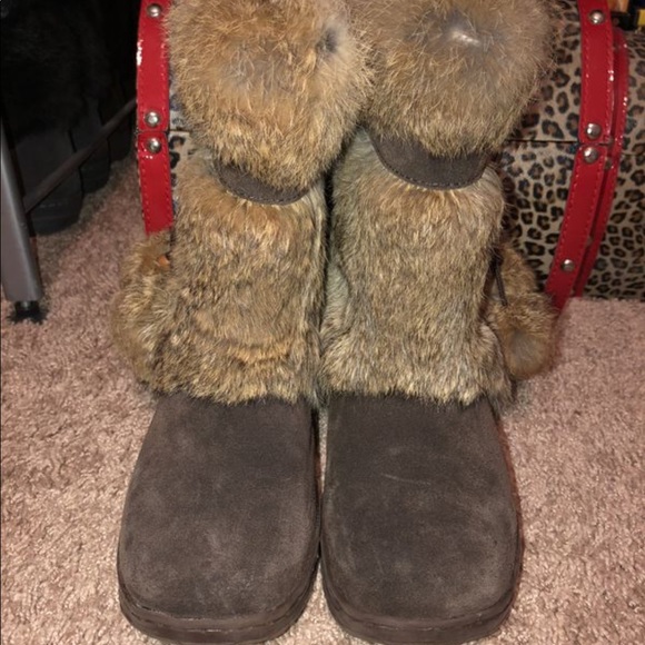 Bear Paw size 8 Rabbit fur boots - Picture 5 of 8